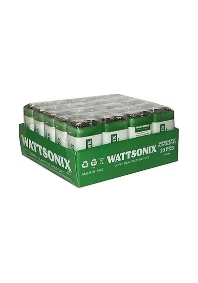 Wattsonix Çinko Karbon 6f22 9 Volt Pil 20'li Paket - 185631