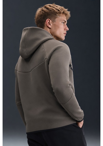 Nike Tech Fleece Full Zip Windrunner Hoodie Kapüşonlu Unisex Sweatshirt Kahverengi