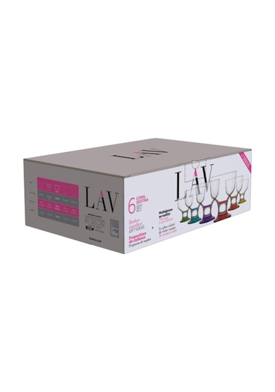 Lav Destina Cam Dondurma & Tatlı Kasesi 6'lı Küçük Boy 285 ml Karışık Renkli (Reçellik )