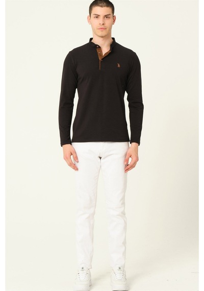 V4009 Dewberry Erkek Sweatshırt-siyah Siyah
