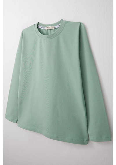 Breeze Erkek Çocuk Uzun Kollu Tişört Basic 5-14 Yaş, Mint Yeşili Mint Yeşili
