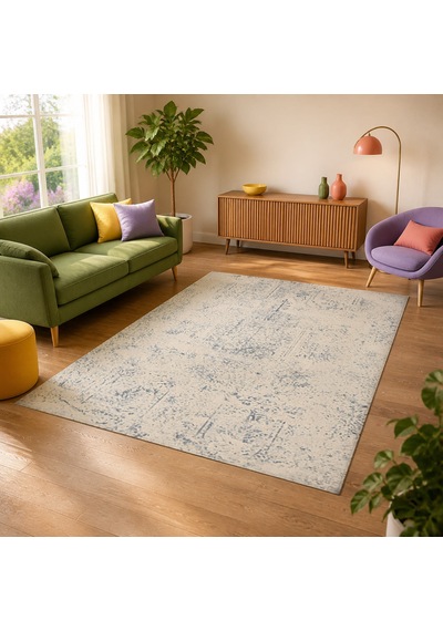 Kartela Halı Sina Halı Jüt Taban Dokuma Halı Beyaz - 80 X 120 Cm