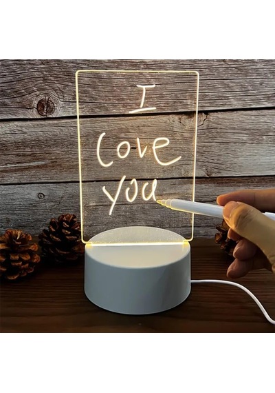 Işıklı Not Tahtası Usb İle Çalışan Mesaj Panosu Gece Lambası Dekor Diğer