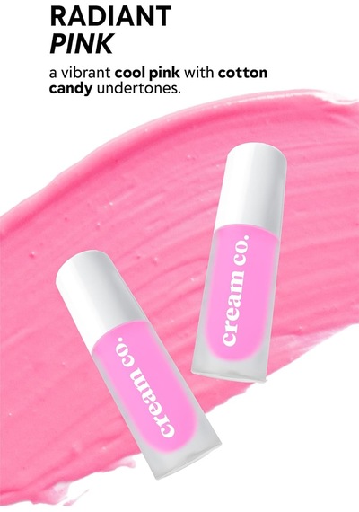 Cream Co. Allık Ruj Göz Farı Glow Tint Radiant Pink, Nemlendirici Makyaj, 505 Pembe, Hyaluronik Asit Peptit Sku: Smg8690010406385
