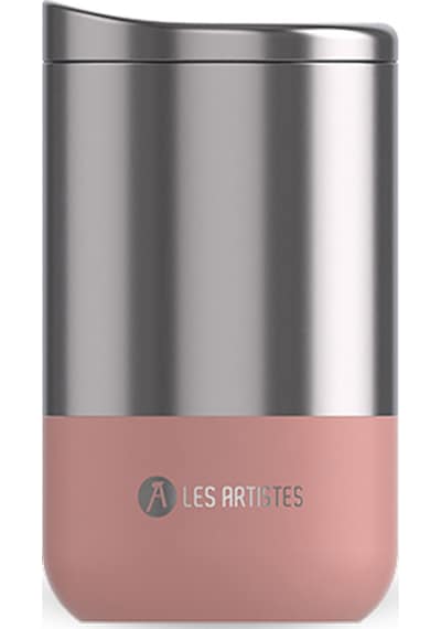 Les Artistes Paris Isı Yalıtımlı Çelik Termos Mug 350ml Split Pink Renkli