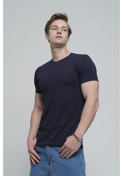 Ftx Slim Fit Bisiklet Yaka Erkek Basic Tshirt