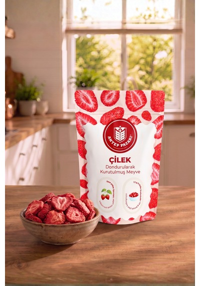 Çilek Kuru Meyve Cipsi - Dondurularak Kurutulmuş Freeze Dried Çıtır Çilek - 15g - 630496023 Diğer