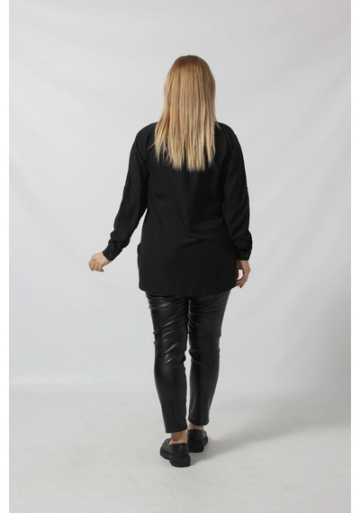 Moda Berray 3116 Siyah Desenli Şık Gömlek Siyah