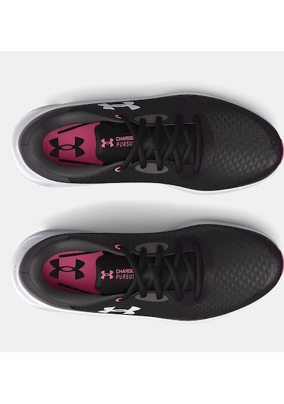 Under Armour Kız Çocuk UA Charged Pursuit 3 Koşu Ayakkabısı 3025011-001 Black  Jet Gray  White