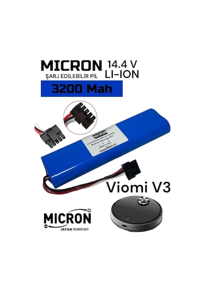 Viomi V3 Uyumlu 14.4v 3200 Mah Robot Süpürge Batarya , Pil