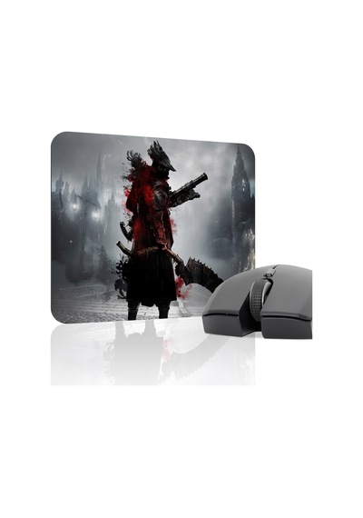 Bloodborne Kaymaz Dikişli Kauçuk Oyuncu Mousepad V5 - 22x18 Gaming Mouse Pad Fare Altlığı