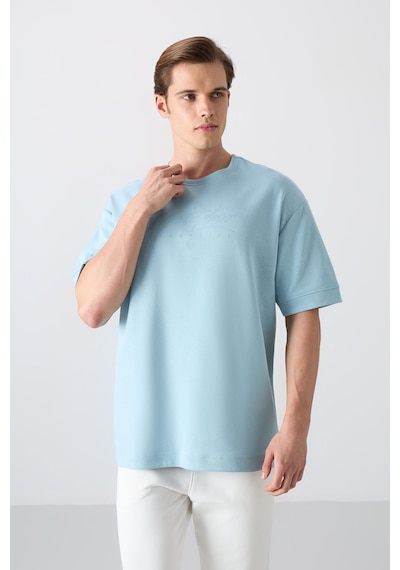 Tommy Life Açık Mavi Pamuklu Kalın Yumuşak Dokulu Oversize Fit Baskılı Erkek T-shirt - 88320 Açik Mavi Tommy Life Açık Mavi Pamuklu Kalın Yumuşak Dokulu Oversize Fit Baskılı Erkek T-shirt - 88320 Açik Mavi