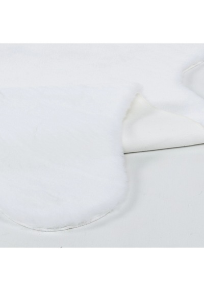 Apex Meloni Beyaz Peluş Yumuşak Dokulu Yıkanabilir Halı Beyaz