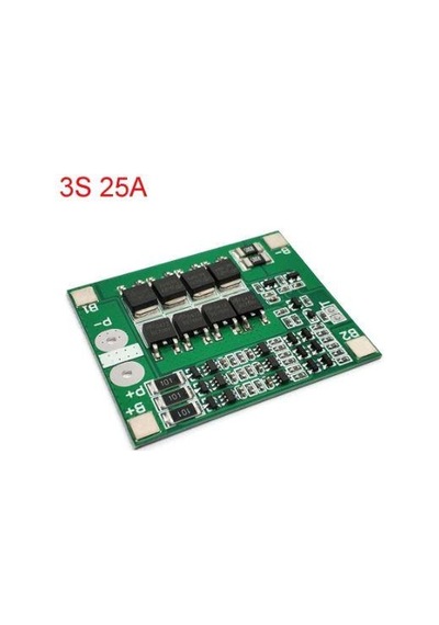 Elektronikport-3S 25A 11,1V Bms Koruma Kartı Lityum Batarya 18650 Li-İon Lipo Pr
