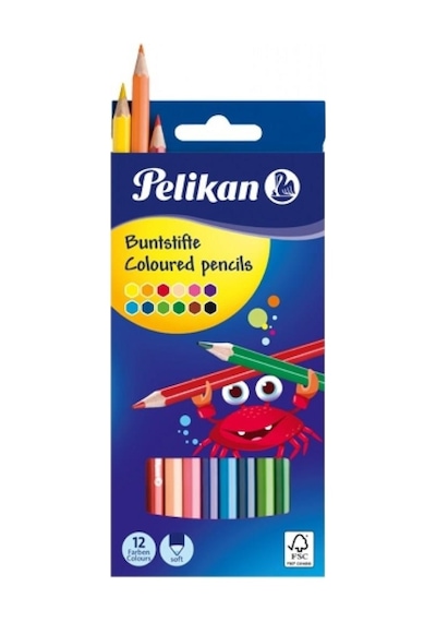 Pelikan Kuru Boya Kalemi 12 Renk Kuru Boya
