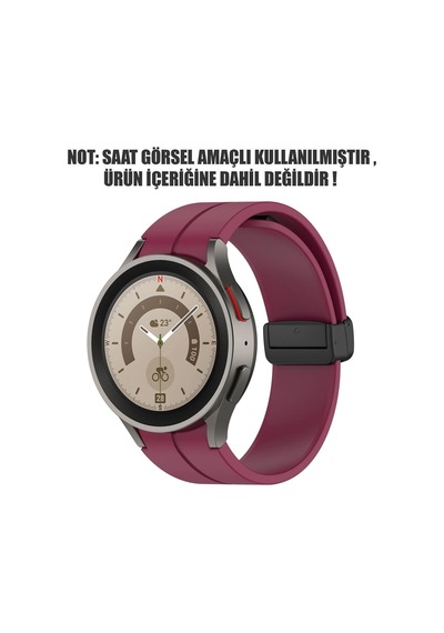 Samsung Galaxy Watch 6 40mm İçin Kordon Ribbon Line Bordo Galaxy Watch 6 40mm İle Uyumlu Kordon - Bordo Çok Renkli