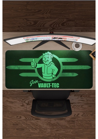 Fallout Kaymaz Dikişli Kauçuk Oyuncu Mousepad V5 - 90x40 Xxl Gaming Mouse Pad Fare Altlığı