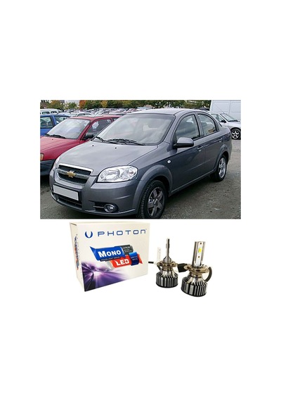 Chevrolet Aveo Led Xenon Uzun + Kısa Far Ampulü H4 Mono Yeni Seri Beyaz