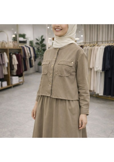 Esra Butik78 Gabardin Kumaş Gizli Cepli İkili Takım Uzun Etekli Tesettür Şık Rahat Kombin Kahverengi Esra Butik78 Gabardin Kumaş Gizli Cepli İkili Takım Uzun Etekli Tesettür Şık Rahat Kombin Kahverengi