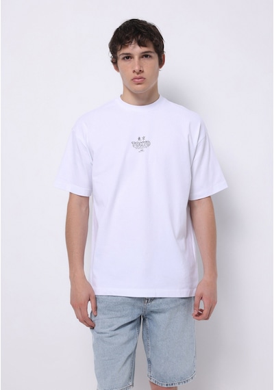 Colin's Colins Comfort Fit Yuvarlak Yaka Düz Erkek Beyaz Kısa Kol Tişört Cl1075866 Q1.v1 Ofw Beyaz