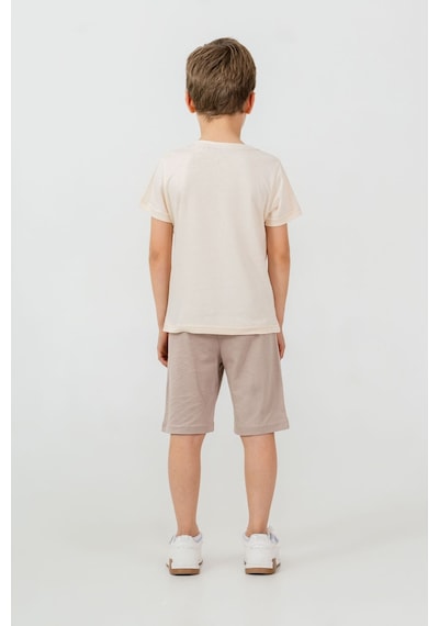 U.S. Polo Assn. Erkek Çocuk Krem Bermuda Takım Us2471-c-v2