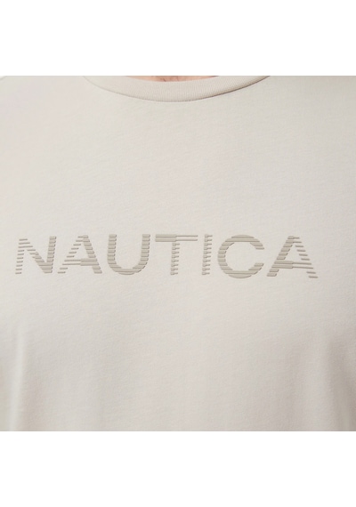 Nautica Regular Fit Baskılı Erkek T-shirt V65343t Bej