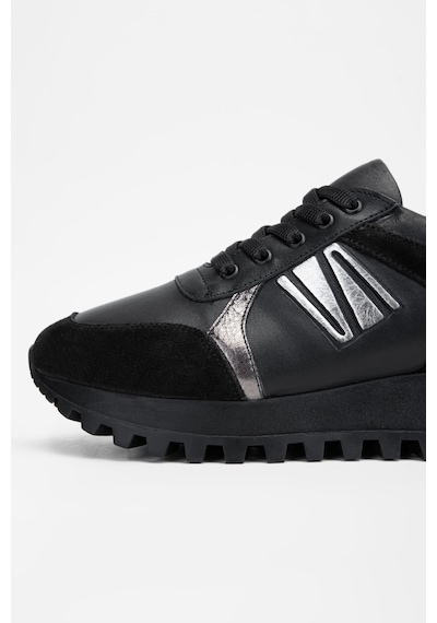 Valmenti Kadın Siyah Hakiki Deri Sneakers & Spor Ayakkabı 923 V-101 Bn Ayk Sk23/24 Siyah