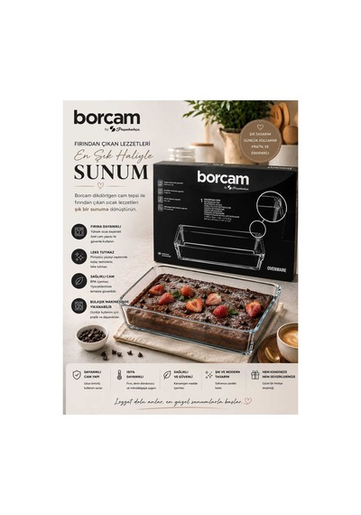 Premıum Fırın Kabı 59324 Cam Şeffaf