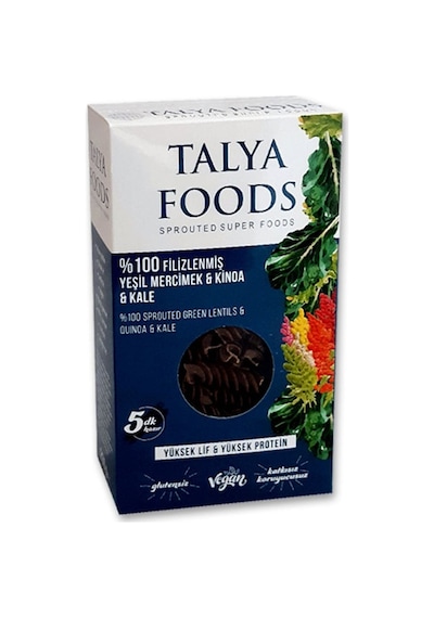 Talya Foods Filizlenmiş Yeşil Mercimek Kinoa Makarnası 200 G