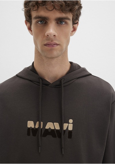 Mavi - Mavi Logo Baskılı Kahverengi Sweatshirt 0s10395-70219 Kahverengi