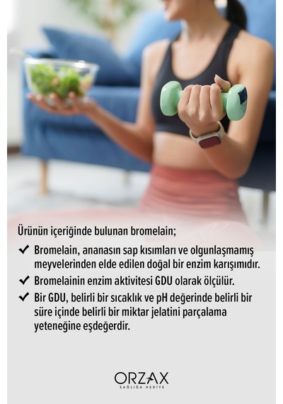 Ocean Bromelain 500 Mg 2400 Gdu /g Takviye Edici Gıda 60 Kapsül