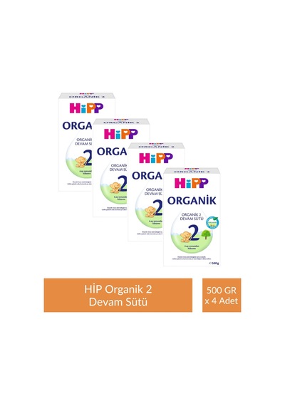 Hipp 2 Organik Devam Sütü 500 G x 4 Adet