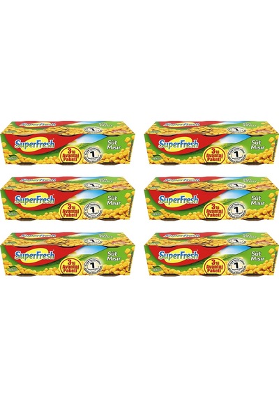 Superfresh Mısır Konserve 6'lı 3 x 200 G