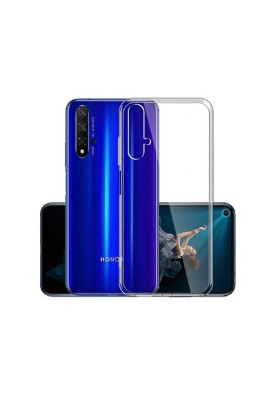 Huawei Honor 20 İle Uyumlu Kılıf Şeffaf Esnek Silikon Telefon Kılıfı Kapak