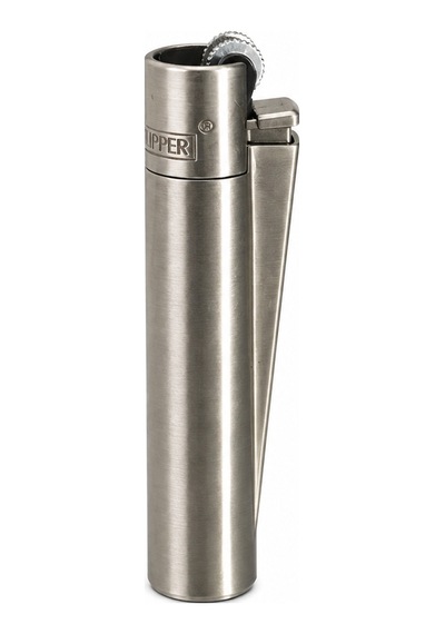 Clipper Desenli Metal Gaz Dolumlu Çakmak Özel Kutulu Premium Model Gri