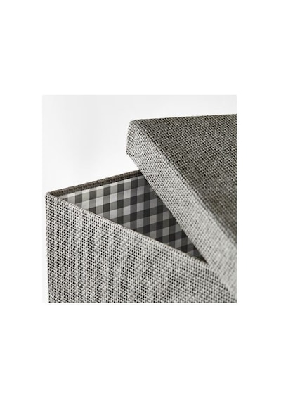 Ikea Kvarnvık Kapaklı Karton Saklama Kutusu 35 X 32 X 32 Cm Gri