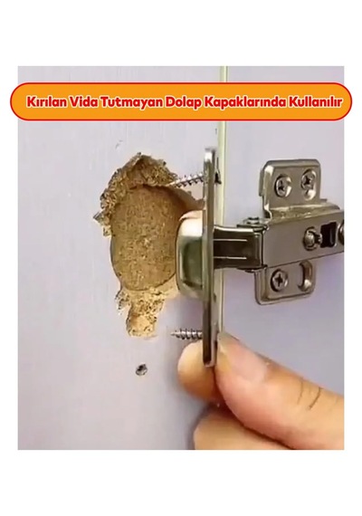 Tineke Menteşe Tamir Sacı Pratik Paslanmaz Dolap Onarım Set 2 Li