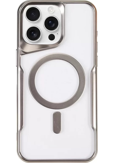Newface Apple İphone 11 Pro Max Kılıf Boyi Magsafe Silikon Kapak - Gümüş