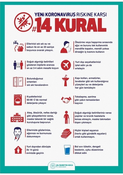 Laminasyonlu Risk 14 Kural50x70cm