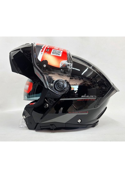 Mt Atom 2 Sv A1 İç Güneş Vizörlü Çene Açılır Kask Parlak Siyah