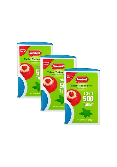 Sweetwell Stevia Tablet Tatlandırıcı 500 Tablet x 3 Adet