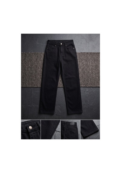 Deniva Kids Erkek Çocuk Siyah Baggy Fit Geniş Paça Rahat Kesim Denim Kot Pantolon