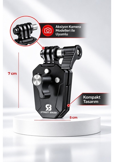 Ws-1 Motosiklet Ön Cam Aksiyon Kamera Tutucu Titreşim Azaltıcı Kamera Bağlantı Aparatı