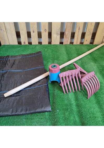 Zeytin Tırmığı + Zeytin Dilme Aparatı + Fırça Sapı + 5x6 Zeytin Sergeni Jüt Zeytin Toplama Tarağı Taban Örtüsü Zeytin Çizme Aleti