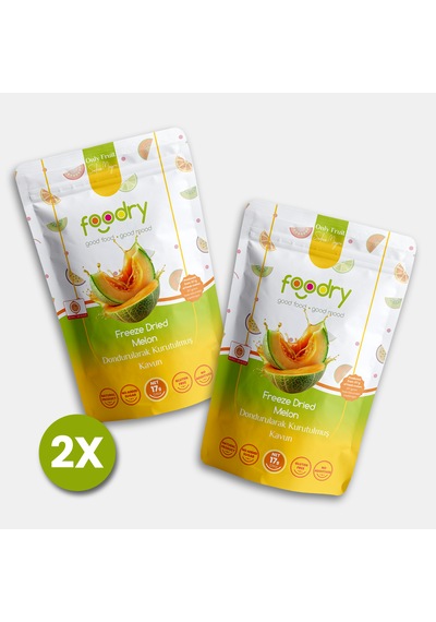 Freeze-dry Kavun Freeze Dried Melon Dondurularak Kurutulmuş Meyve Kurusu 17gx2 34 G