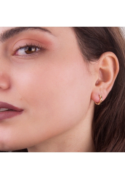 Goldkupe 14 Ayar Modern Halka Altın Küpe 1,09 Gr-3019