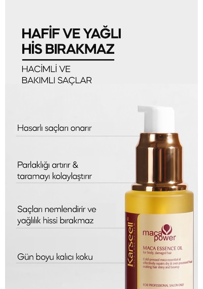 Karseell Argan Içerikli Saç Bakım Yağı 50 ml Maca Özü Saç Bakım Yağı Karsel