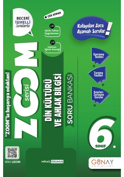 Günay Yayınları 6. Sınıf Din Kültürü Zoom Serisi Soru Bankası