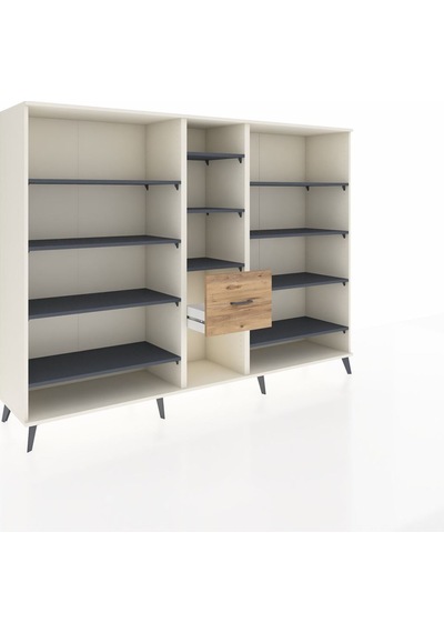 Hyperion Dolap 11 Raflı 3 Çekmeceli 220x44x163 Aytaşı-antrasit/ç Aytaşı-antrasit/çam Hyperion Dolap 11 Raflı 3 Çekmeceli 220x44x163 Aytaşı-antrasit/ç Aytaşı-antrasit/çam