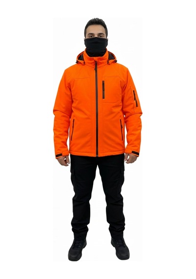 Mysia Outdoor Turuncu Soft Shell Mont Çift Kat Polarlı Turuncu